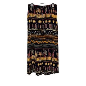 Vintage Dress Barn Boho Ethnic Festival Maxi Skirt Womens Size 14/16 Art To Wear